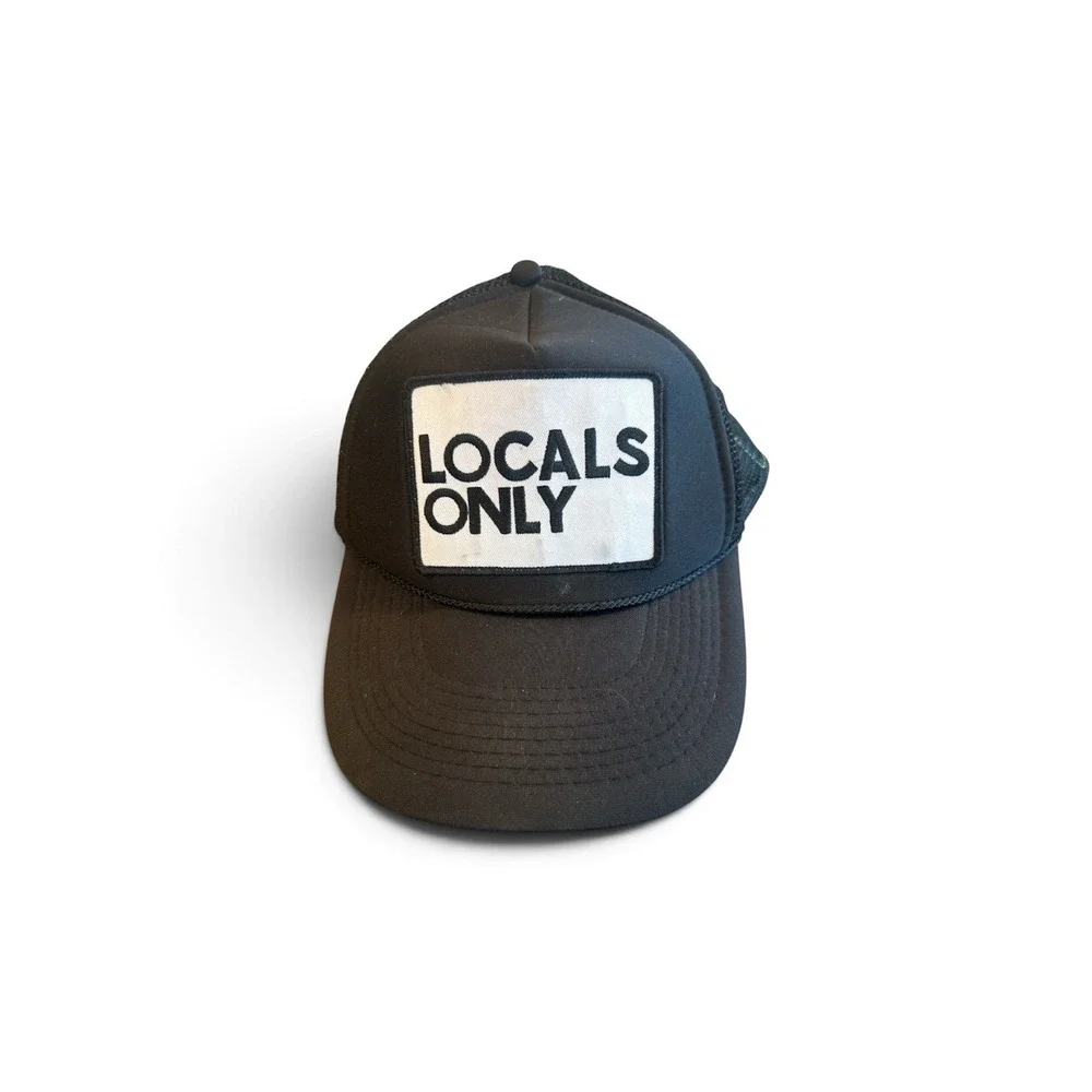 Aviator Nation Black Locals Only Mesh Truckers Snapback Hat Cap Unisex One Size